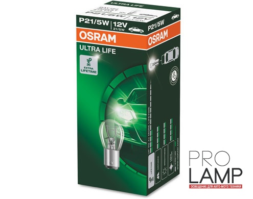 Галогеновые лампы Osram Ultra Life P21/5W - 7528ULT-S (10 шт.)