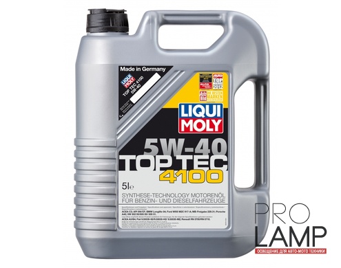 LIQUI MOLY Top Tec 4100 5W-40 — НС-синтетическое моторное масло 5 л.