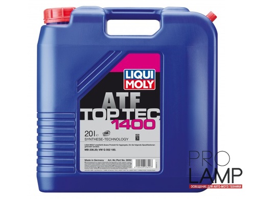 LIQUI MOLY Top Tec ATF 1400 — НС-синтетическое трансмиссионное масло для вариаторов CVT 20 л.