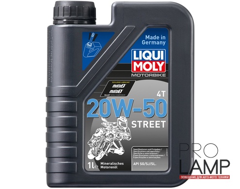 LIQUI MOLY Motorbike 4T 20W-50 Street — Минеральное моторное масло для 4-тактных мотоциклов 1 л.