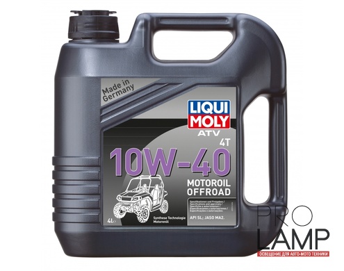 LIQUI MOLY ATV 4T Motoroil 10W-40 — НС-синтетическое моторное масло для 4-тактных квадроциклов 4 л.