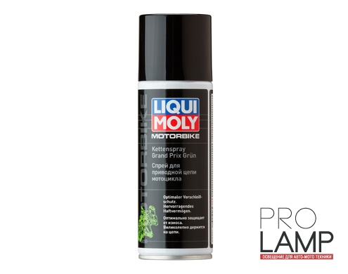 LIQUI MOLY Motorrad Kettenspray Grand Prix Grun — Спрей для приводной цепи мотоцикла (зеленый) 0.2 л.