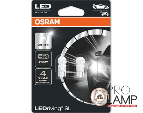 Светодиодные лампы Osram W5W WHITE - 2825DWP-02B